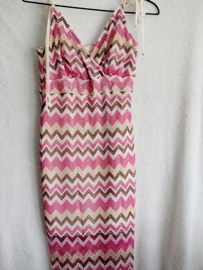 No Comment Women's Junior’s Dress. Spaghetti Straps Chevron